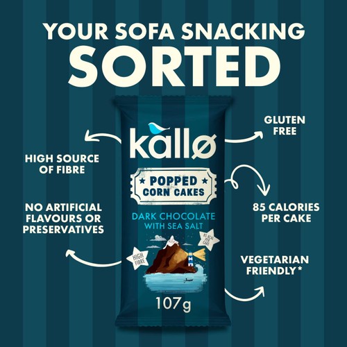 Kallo Dark Chocolate & Sea Salt Popped Corn Cakes