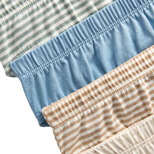 M&S Boys Pure Cotton Stripes & Solids Briefs, 7-8 Years, Multi
