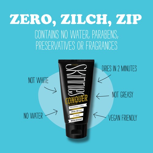 Skinnies SPF 50+ Sunscreen Sungel Conquer, Vegan