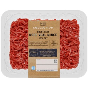 M&S Select Farms British Rose Veal Mince 15% Fat