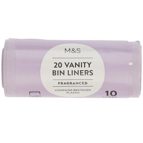 M&S 20 Fragranced Vanity Bin Liners 10L Ocado