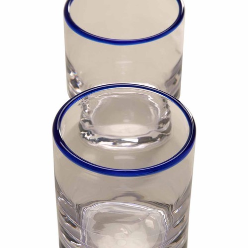 M&S Contrast Rim Tumbler Set, Blue