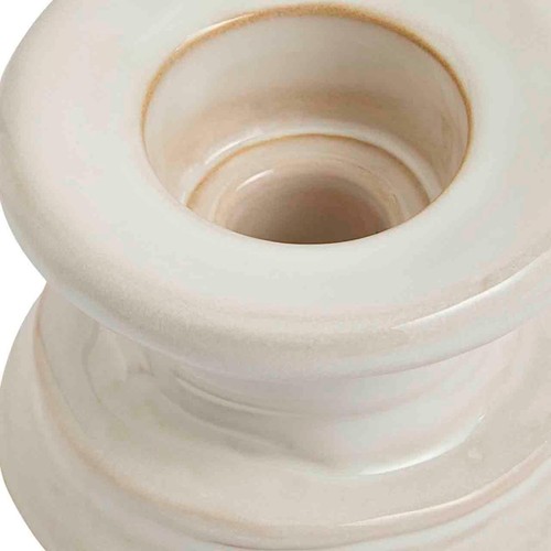 M&S Ceramic Dinner Candle & Tealight Holder, White