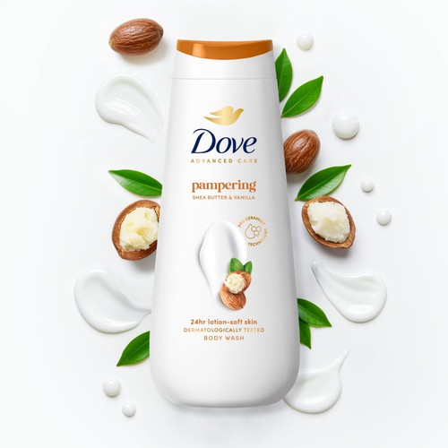 Dove Pampering Advanced Care Body Wash Shower Gel Shea Butter & Vanilla