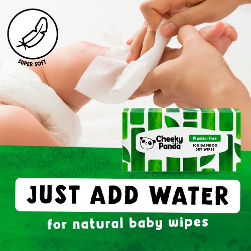 The Cheeky Panda Bamboo Baby Dry Wipes