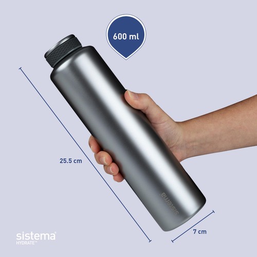 Sistema 600ml Stainless Steel Bottle