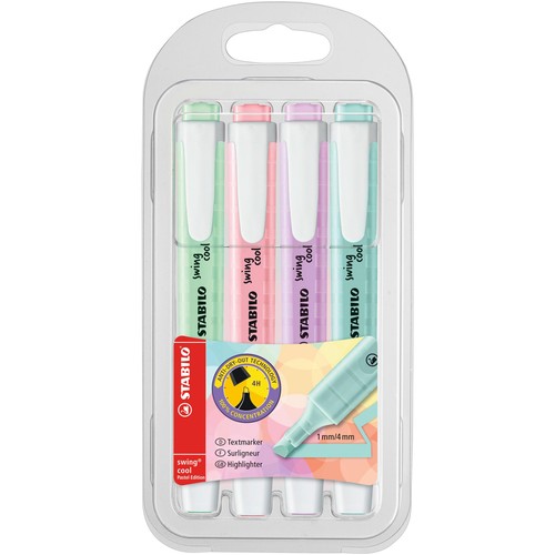 STABILO Highlighters swing cool Pastel Wallet of 4