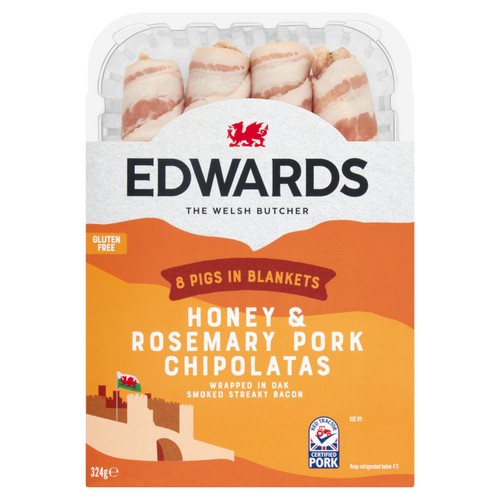 Edwards 8 Honey & Rosemary Pigs in Blankets