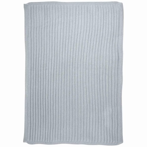 M&S Ribbed Knitted Throw, Grey
