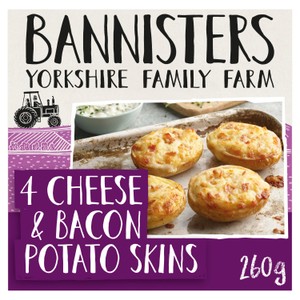 Bannisters Farm 4 Cheese & Bacon Potato Skins