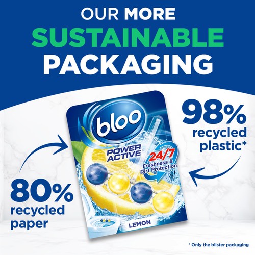 Bloo Power Active Lemon Toilet Rim Blocks