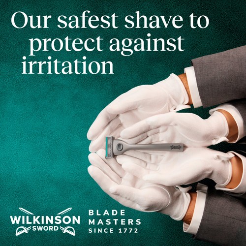 Wilkinson Sword Quattro for Men, Mens Razor Handle with 5 Blade Refills