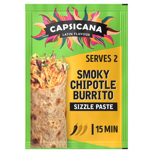 Capsicana Mexican Tomato Chipotle Burrito Cooking Paste Serves 2 Mild