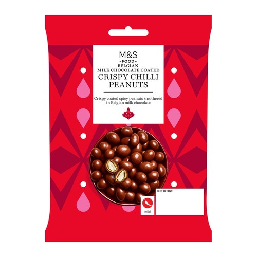 M&S Belgian Milk Chocolate Coated Crispy Chilli Peanuts