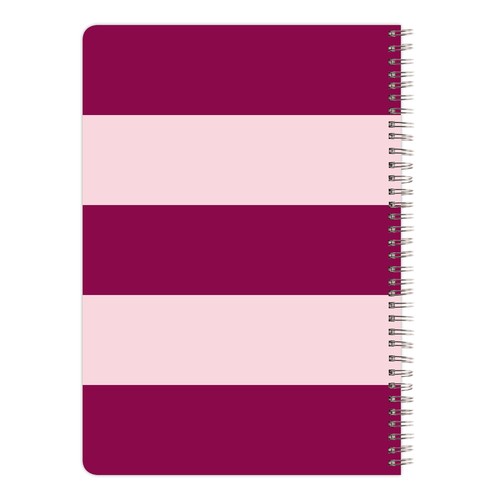 NU Stripes Wiro A5 Notebook  Burgundy