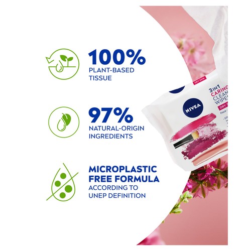 NIVEA Biodegradable Cleansing Face Wipes for Dry Skin 