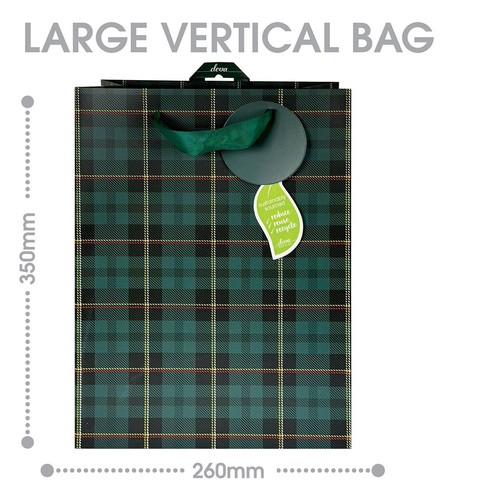 Tartan Large Christmas Gift Bag