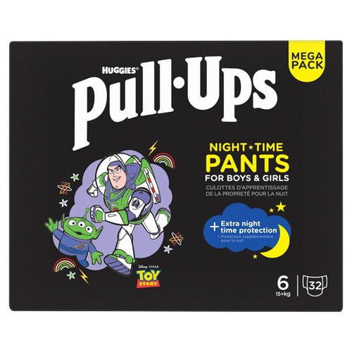 Huggies Pull-Ups Night Time Unisex Training Nappy Pants- Size 6 MEGA