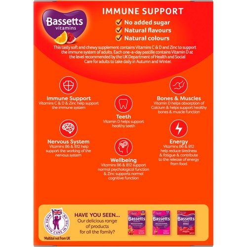 Bassetts Vitamins Adult Immune Support Orange & Pomegranate
