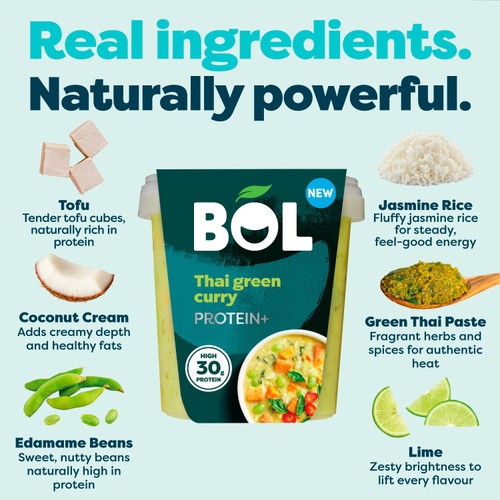 BOL Thai Green Lentil Curry Power Pot Protein+ 450g