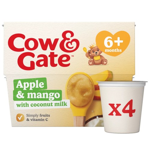 Cow & Gate Apple, Mango with Coconut Milk Baby Food Pot 6+ Months