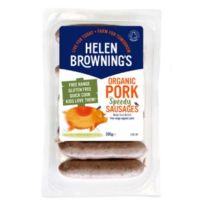 Helen Browning 8 Organic Speedy Sausages