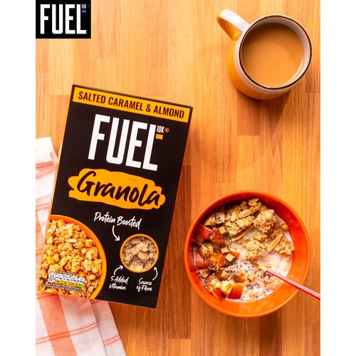 FUEL10K Salted Caramel Protein Granola Breakfast Cereal