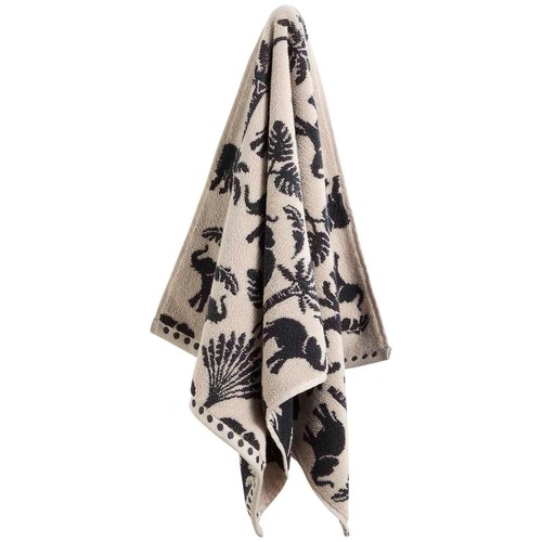 M&S Pure Cotton Elephant Palm Towel, Bath Sheet, Charcoal