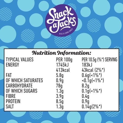 Snack a Jacks Salt & Vinegar Jumbo Rice Cakes