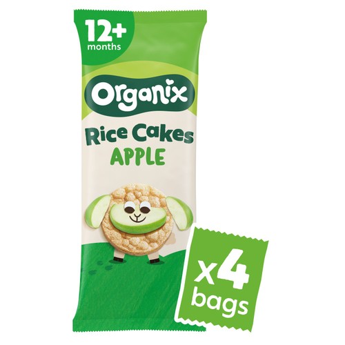 Organix Apple Rice Cake Clouds Baby Snack Multipack 12+ Months