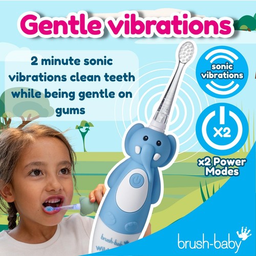 Brush-Baby Kids WildOnes Electric Toothbrush Evie Elephant