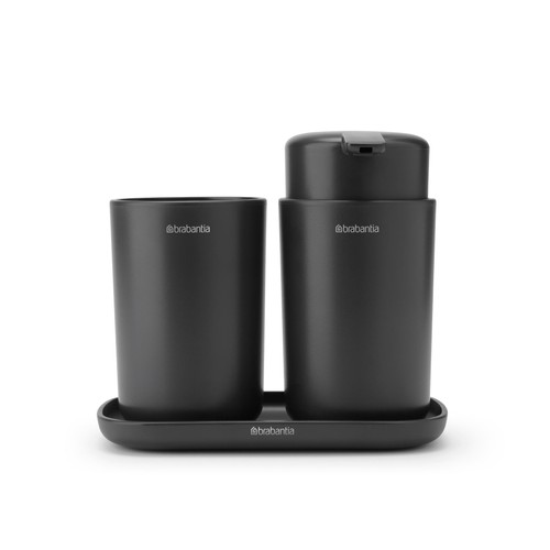 Brabantia ReNew Bathroom Accessory Set of 3 Dark Grey