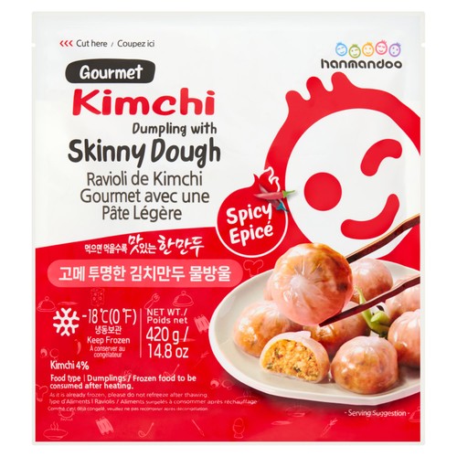 Hanmandoo Gourmet Kimchi Dumpling with Skinny Dough