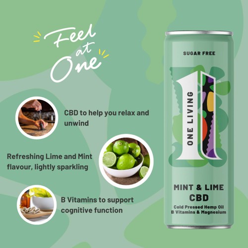 One Living Lime & Mint CBD - Ocado