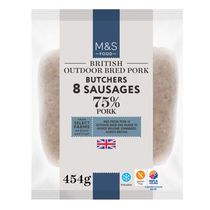 M&S Butchers 8 Pork Sausages