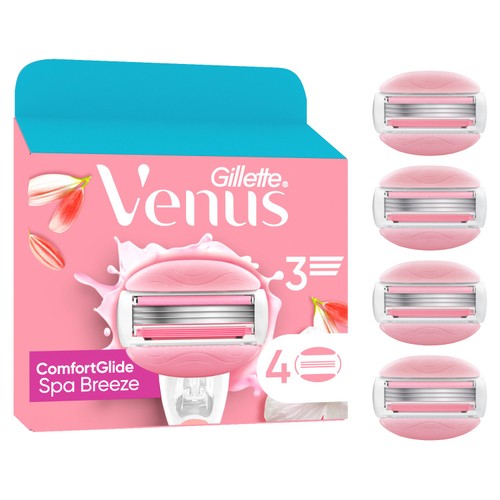 Gillette Venus Comfortglide Razor Blades Spa Breeze 4