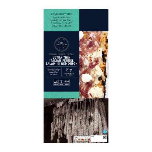 M&S Collection Ultra Thin Italian Fennel, Salami & Red Onion Pizza