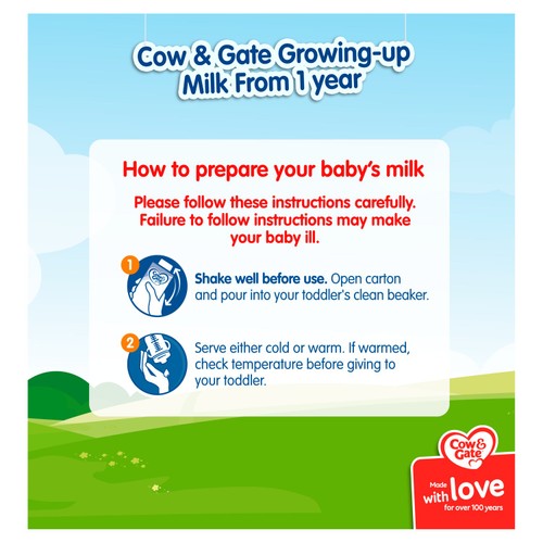 Cow & Gate 3 Toddler Milk Formula Liquid Ready to Feed 1-3 Years Multipack