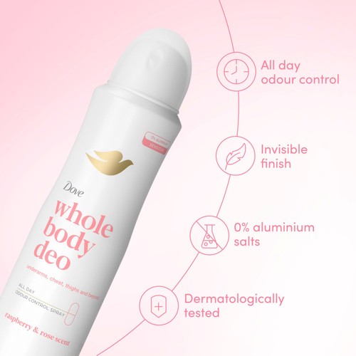 Dove Women 48h Whole Body Aerosol Raspberry & Rose