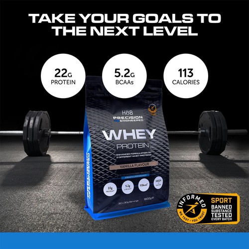 H&B Precision Engineered Whey Protein Powder Vanilla