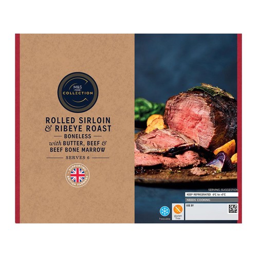 M&S Collection Rolled sirloin & ribeye of beef roast