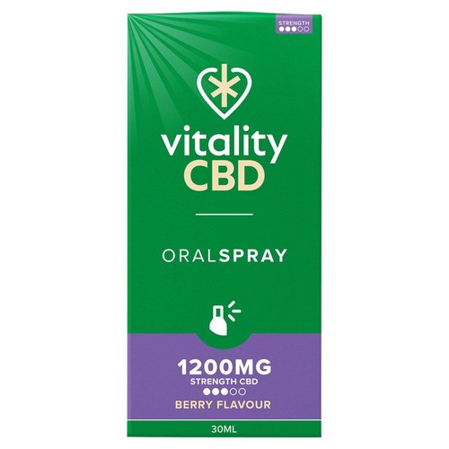 Vitality CBD Berry Oral Spray 1200mg with MCT Oil 