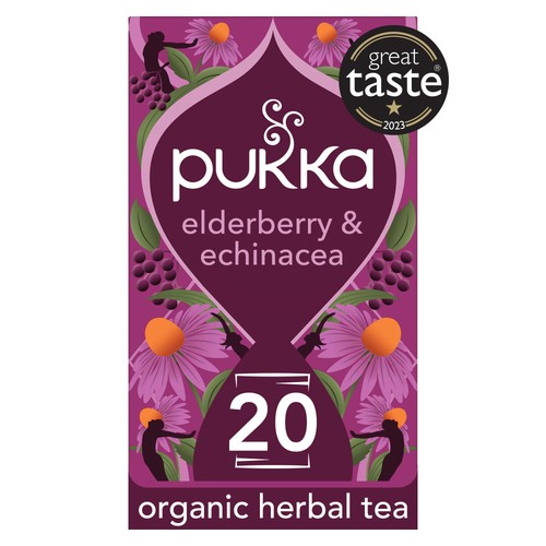 Pukka Organic Elderberry & Echinacea Tea 20 Tea Bags