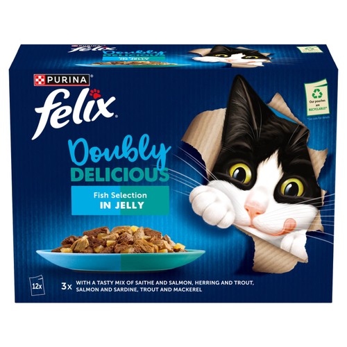 Felix Doubly Delicious Fish Selection in Jelly Wet Cat Food