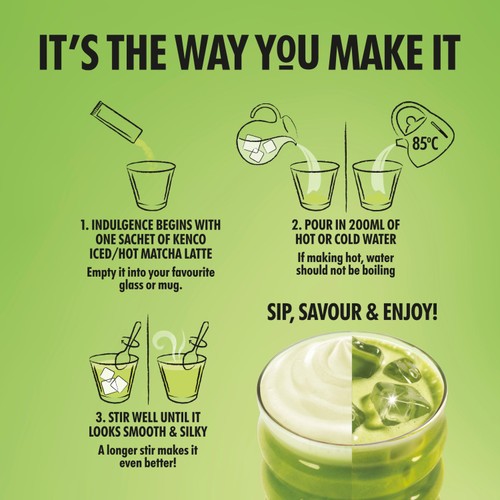 Kenco Iced Hot Strawberry Matcha Latte Sachets