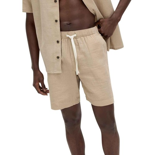 M&S Mens M&S Pure Cotton Woven Loungewear Shorts 'M Putty Mix