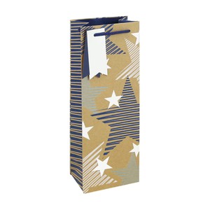 Kraft Blue Stars Medium Bag 72 FSC