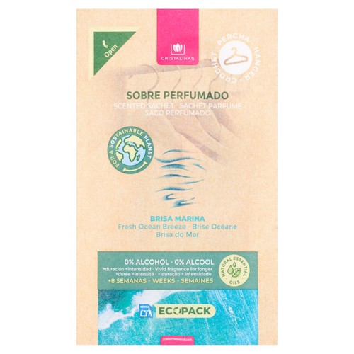 Cristalinas Wardrobe/Drawer Freshener Fresh Ocean Breeze