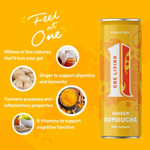 One Living Ginger Kombucha Multipack