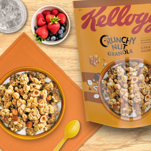Kellogg's Crunchy Nut Caramelised Hazelnuts Breakfast Granola 